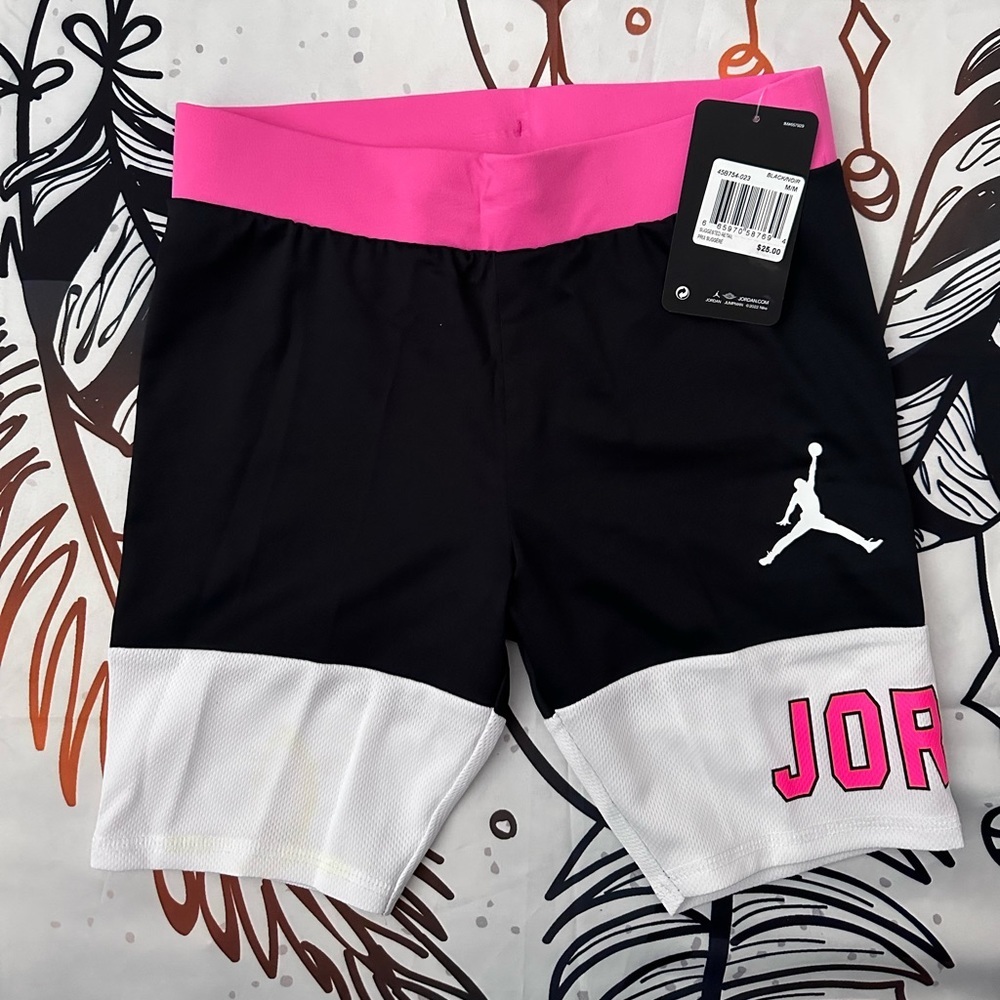 Jordan | Girl’s Short Tights Black Pink